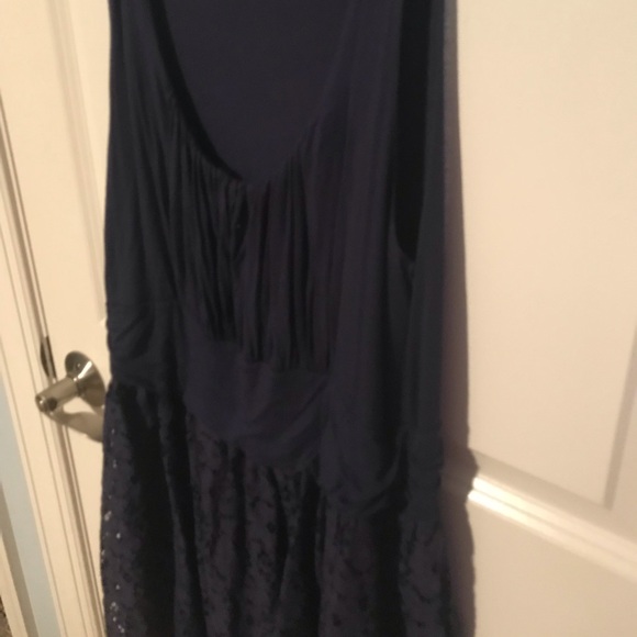 Mai Tai Blue Lace Sleeveless A-Line Dress - Picture 4 of 6